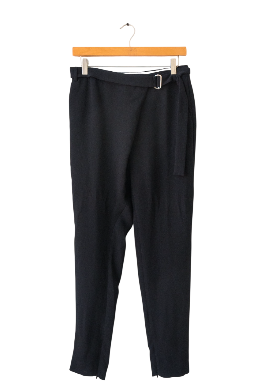By Malene Birger Black Cigarette Wrap Trousers UK 6