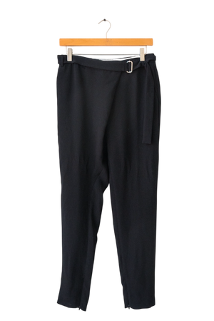 By Malene Birger Black Cigarette Wrap Trousers UK 6