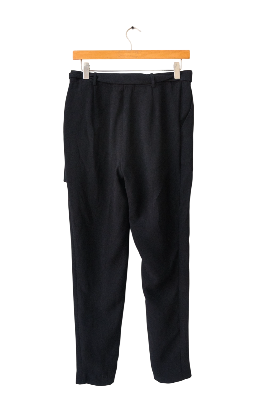 By Malene Birger Black Cigarette Wrap Trousers UK 6