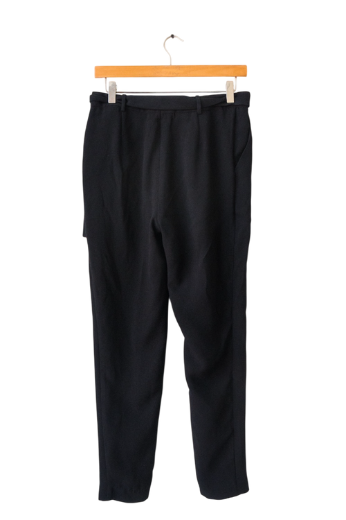 By Malene Birger Black Cigarette Wrap Trousers UK 6