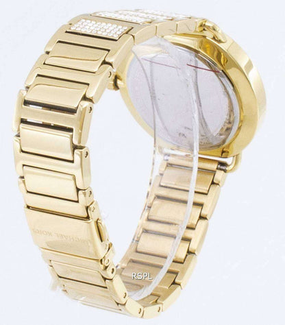 Michael Kors Metallic Portia Pave Gold Dial Ladies Watch