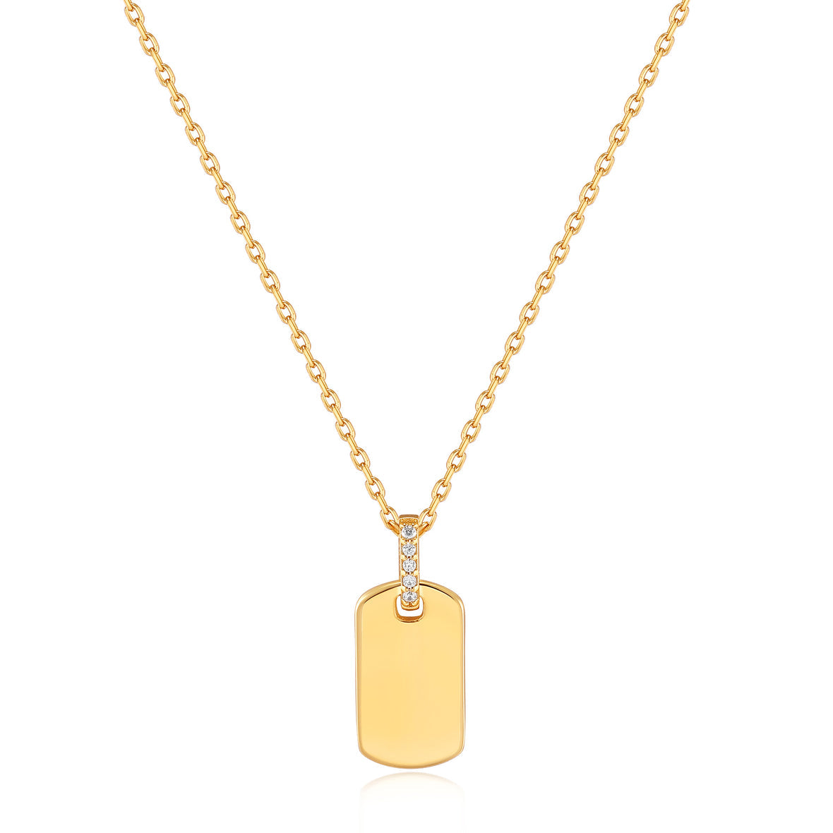 Ania Haie Gold Glam Tag Pendant Necklace - Gift Boxed