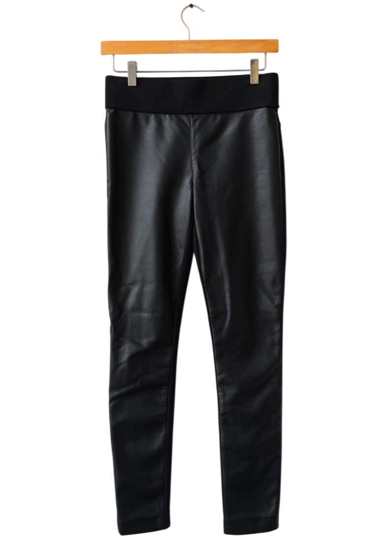CLUB MONACO Black Faux Leather Leggings Us2 UK 6