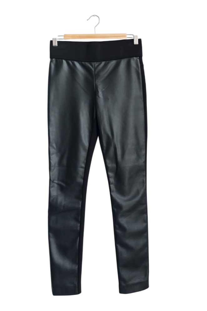 CLUB MONACO Black Faux Leather Leggings Us2 UK 6