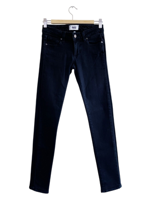 PAIGE Black Skyline Mid-rise skinny Ankle Jeans W24