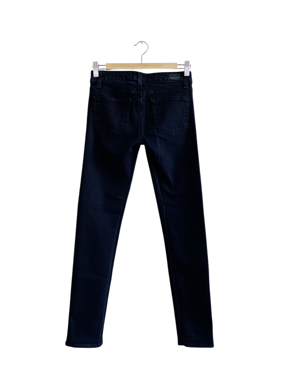 PAIGE Black Skyline Mid-rise skinny Ankle Jeans W24