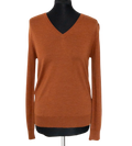 SUNSPEL Rust Brown Luxury Merino Wool & Silk Blend Jumper UK S