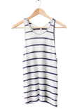 Whistles Grey 0377 - Blue Striped Tank Top UK 10