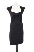Vanessa Bruno Classic Little Black Shift Dress with sweetheart neckline UK 12