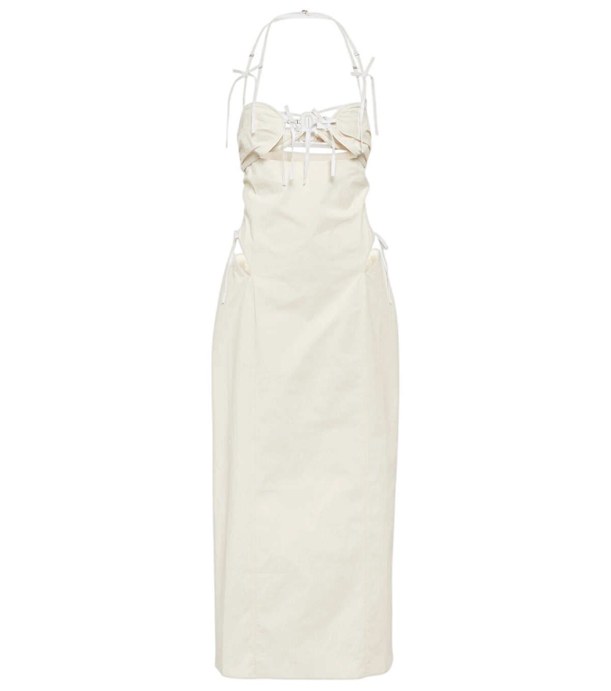 JACQUEMUS White Off-white Le Chouchou 'la Robe Ruban' Maxi Dress Fr34 UK 6