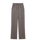 REISS Sunnie Drawstring Wide Leg Trousers In Mink Brown - Long Length UK 6
