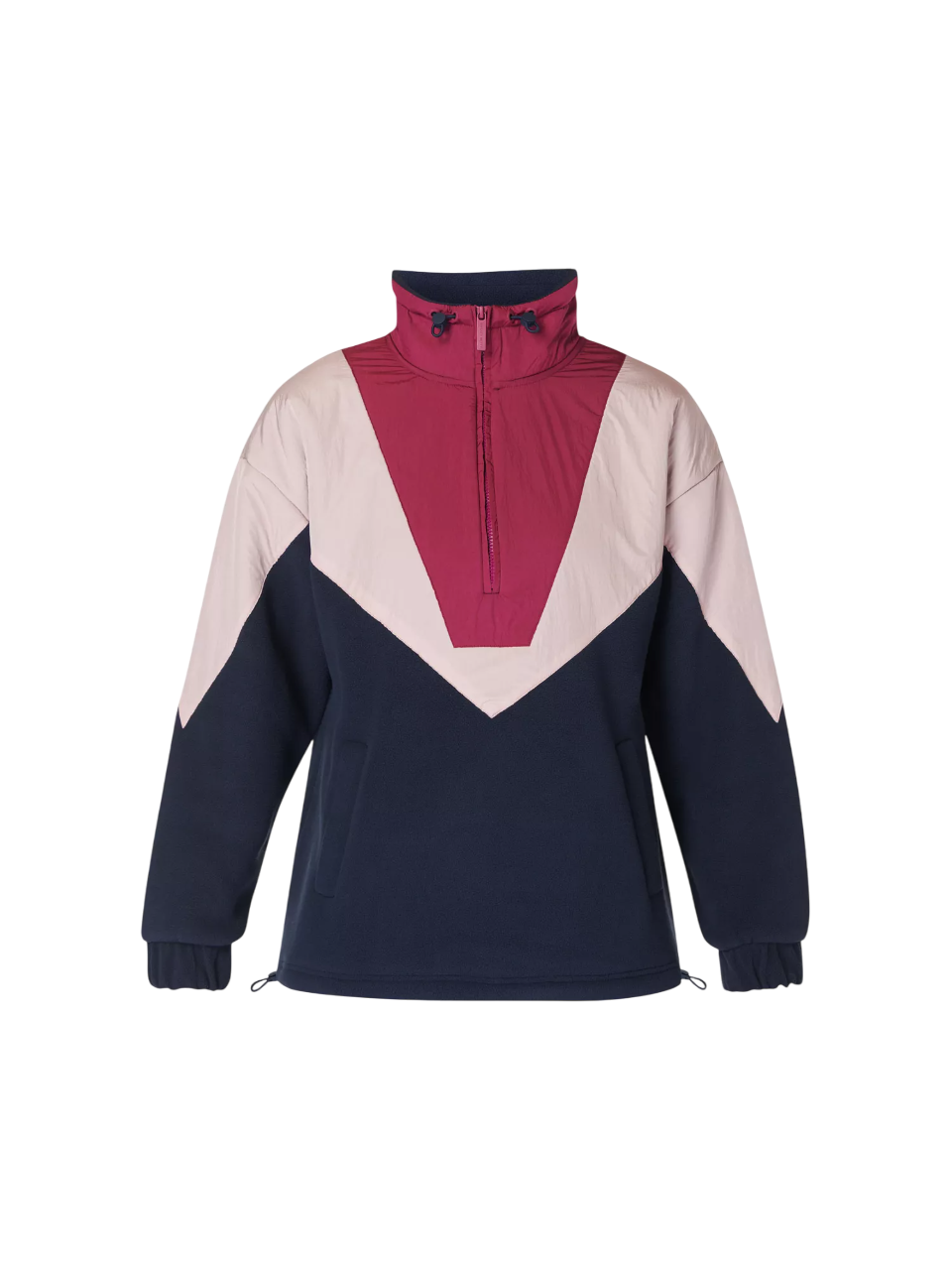 Sweaty Betty Orbit colour-block shell and fleece jumper UK S