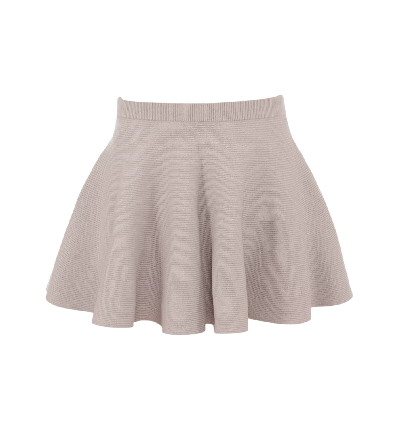 HOUSE OF CB Beige Fern Ribbed-knit Mini Skirt UK S