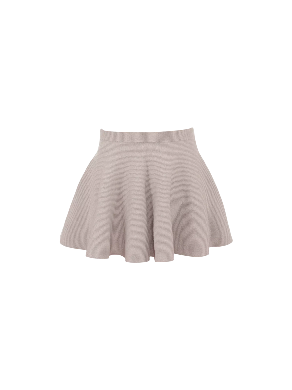 HOUSE OF CB Beige Fern Ribbed-knit Mini Skirt UK S