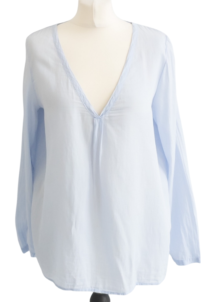 Ba&sh Baby Blue Cotton Top UK 6