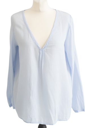 Ba&sh Baby Blue Cotton Top UK 6