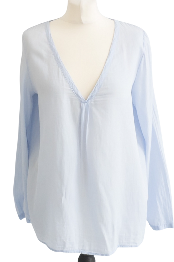 Ba&sh Baby Blue Cotton Top UK 6