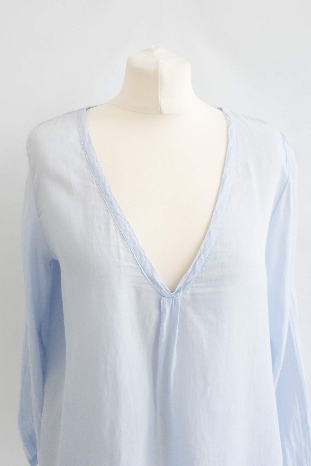 Ba&sh Baby Blue Cotton Top UK 6
