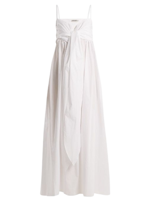 Three Graces London White 100% Fine Linen Adele Maxi Dress UK 8