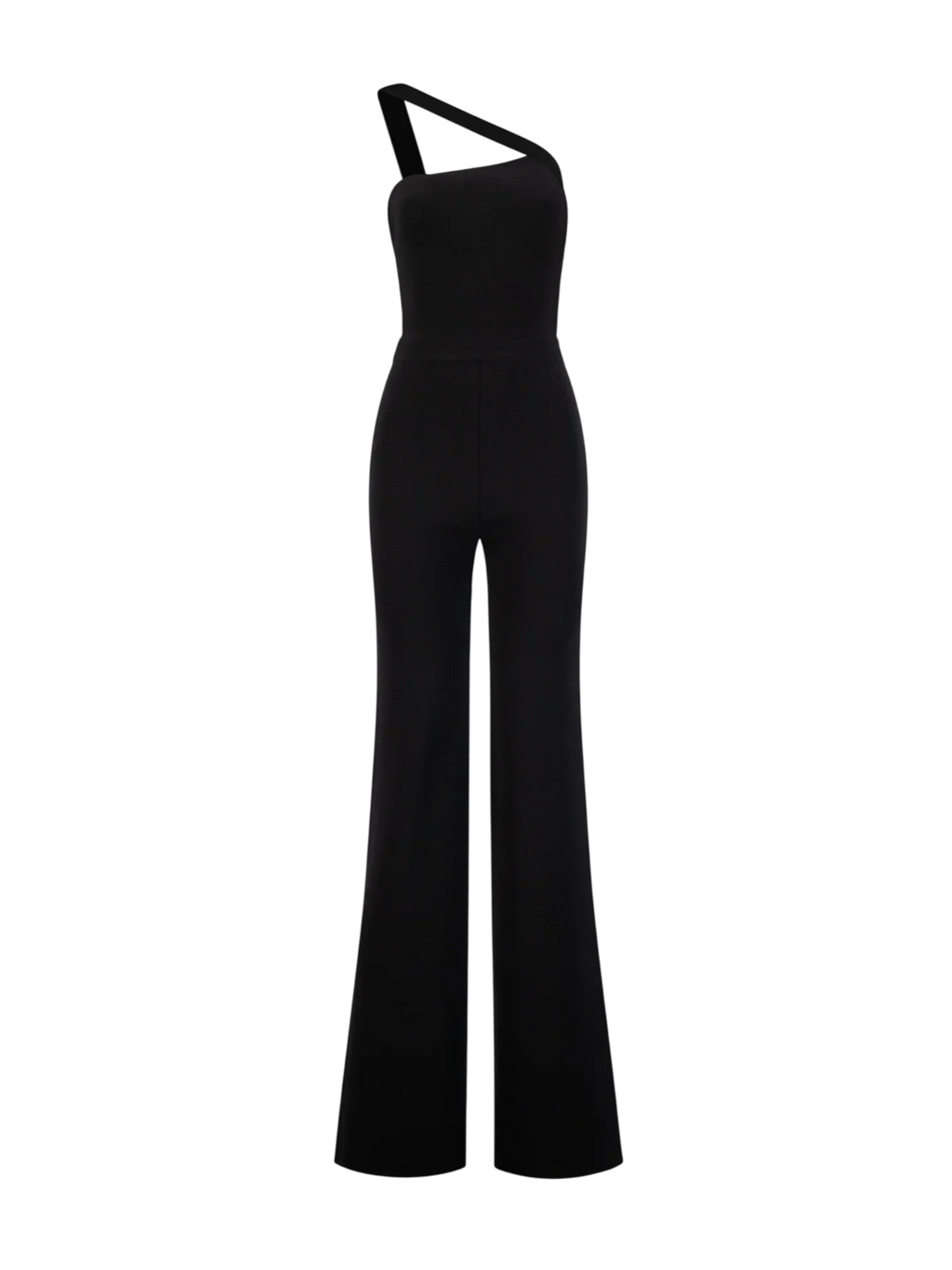 GAUGE81 Black One Shoulder Bandage Knit Jumpsuit UK L