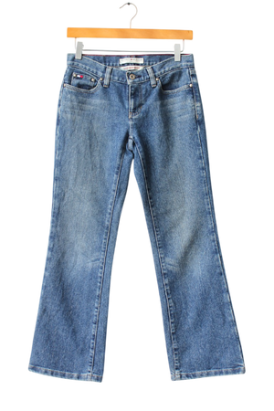 Tommy Hilfiger Mid Blue Low Rise Boot Jeans - Petite Fit US2 UK 6