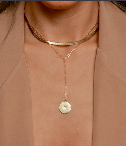 Katri's Jewellery 14kt Yellow Cold Coin Necklace