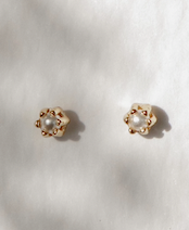 Katri's Jewellery 14kt Yellow Gold Plated Baby Freshwater Pearl Stud Earrings