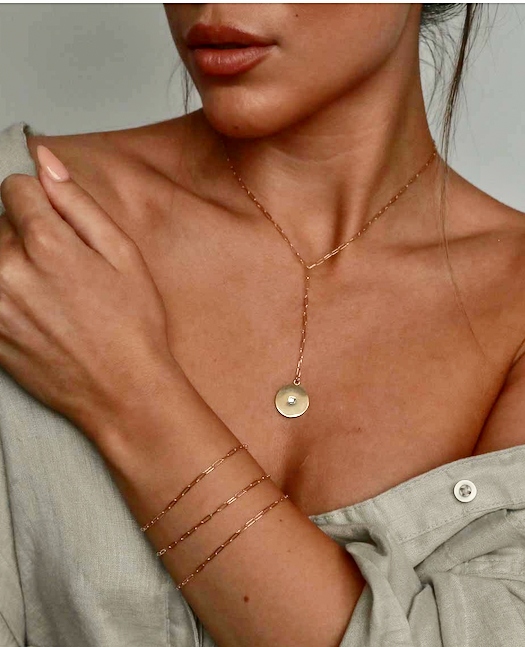 Katri's Jewellery 14kt Yellow Cold Coin Necklace