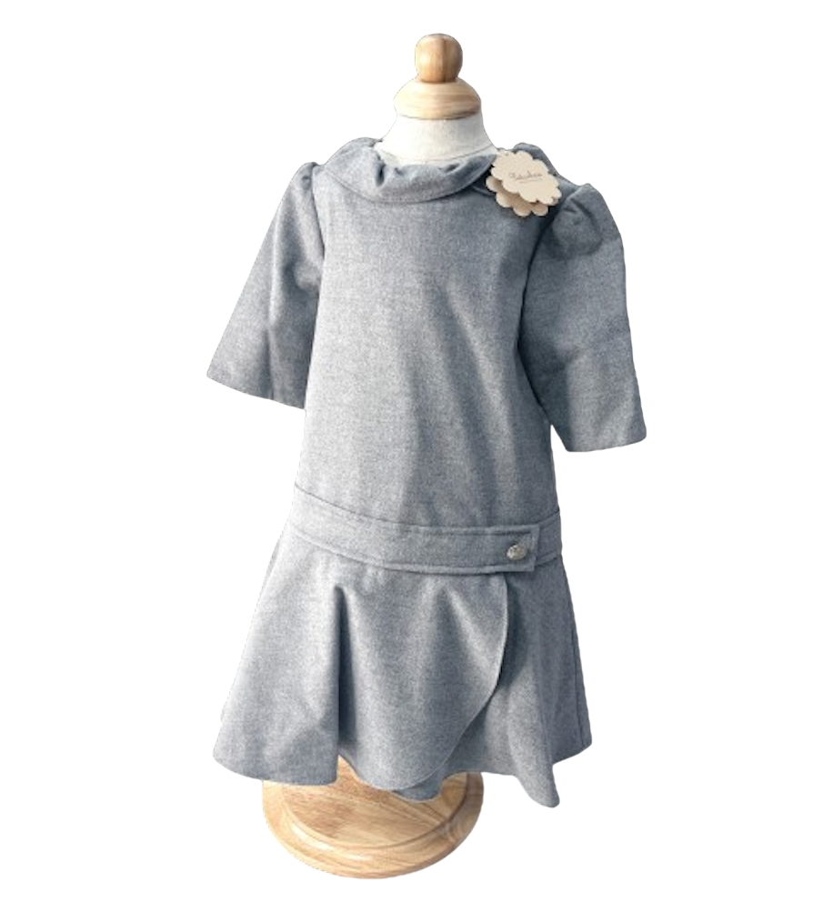 Patachou Grey Girls Drop Waist Dress BNWT 4 Years