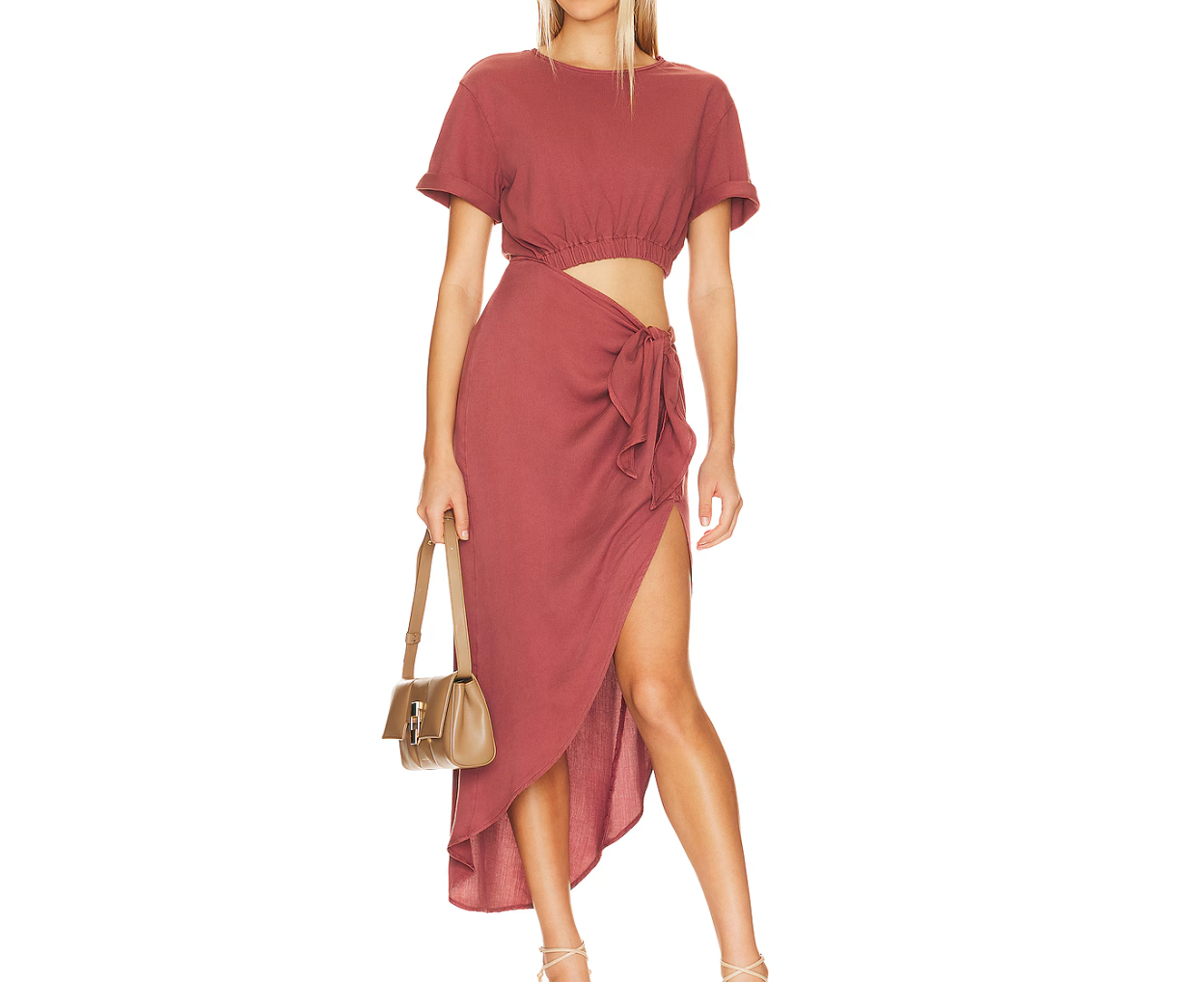 Free People Red Rae Maxi Dress In Redwood UK S