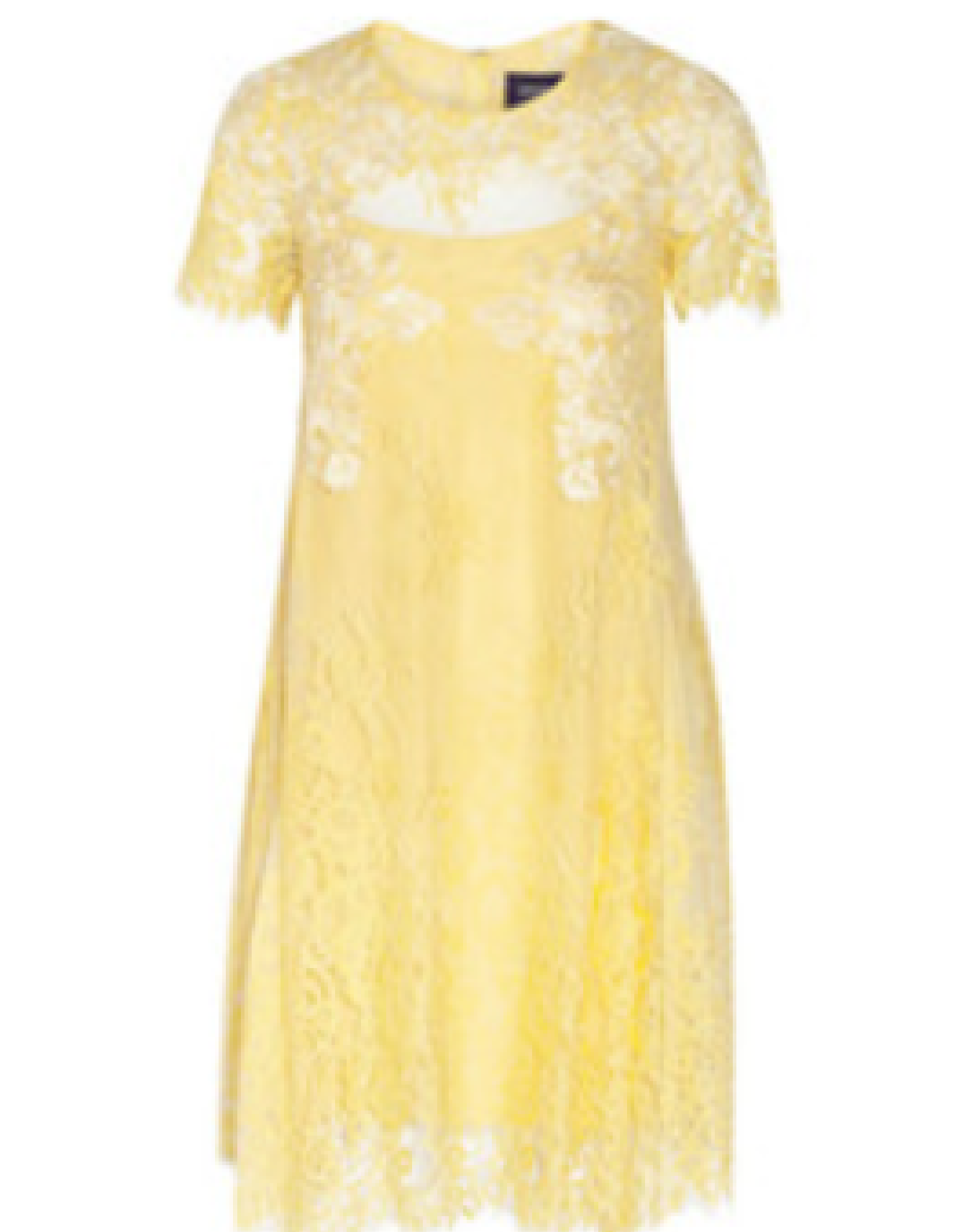MARCHESA NOTTE Lemon Yellow Lace Embellished Mini Dress SZ0 UK 4