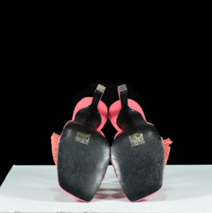 Kat Maconie Coral Pink Tassle Strap Heels UK 5 EU 38 👠