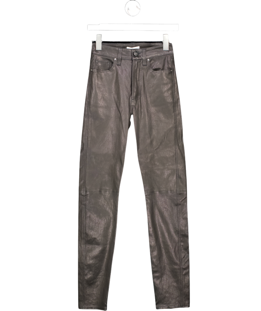 Anine Bing Black Stretch leather Jagger Trousers UK 4