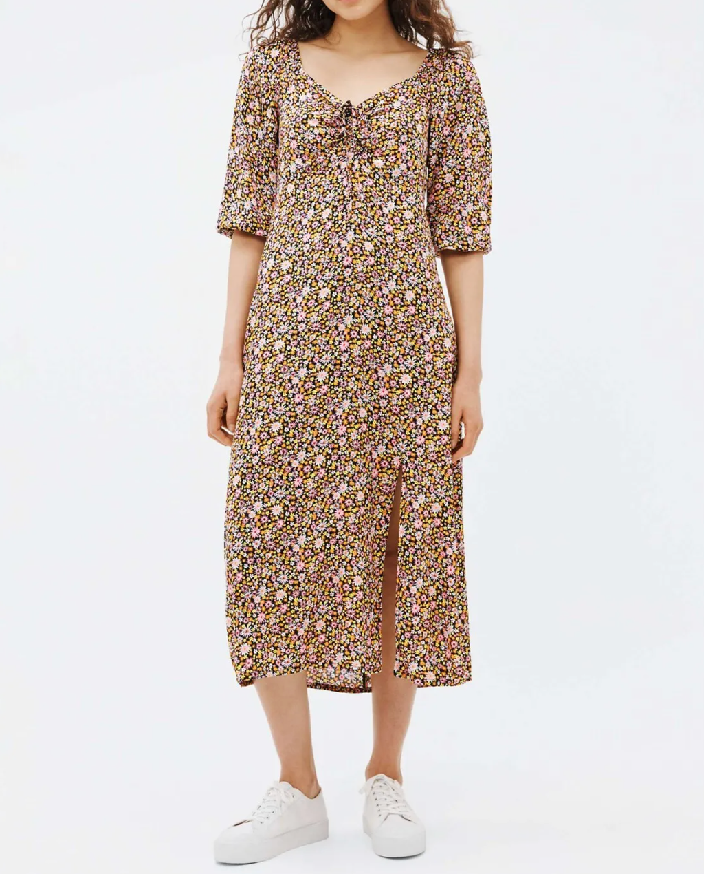 JOHN LEWIS ANYDAY Multicolour Daisy Sweetheart Dress Size UK 6