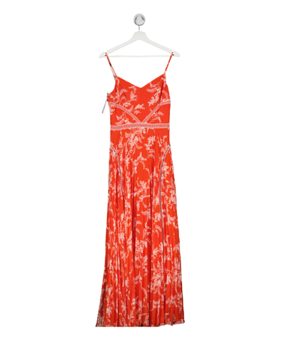 Karen Millen Orange Floral Dress UK 8