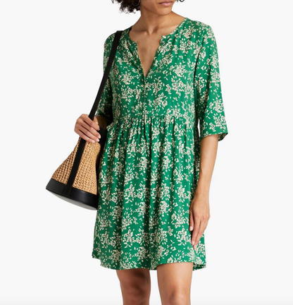 Ba&sh Green Robe Vlada Dress SZ1 UK 8