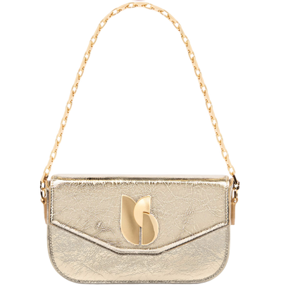 Ba&Sh Metallic Lamine Sign baguette bag