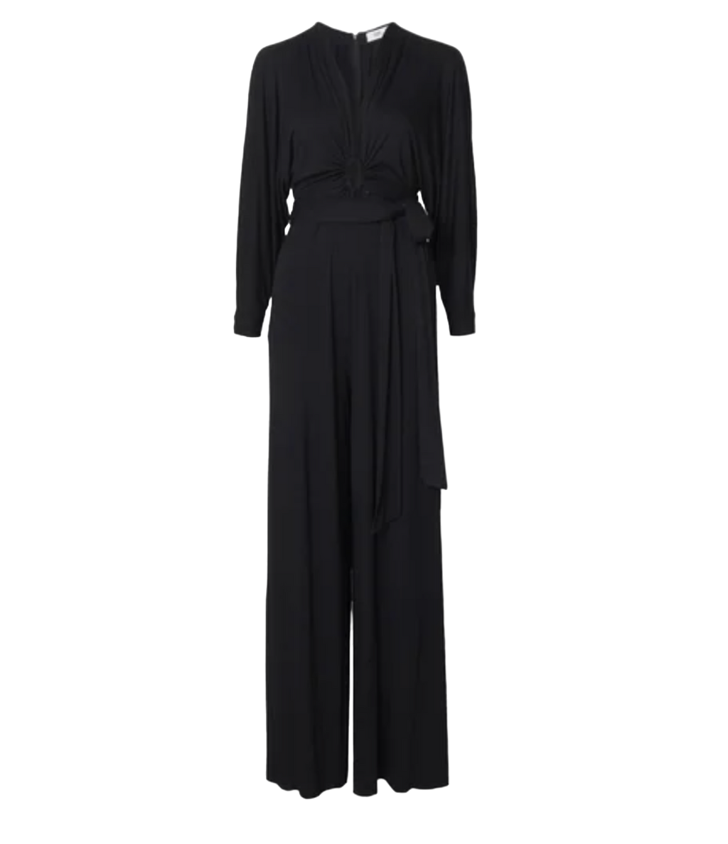 Diane Von Furstenberg Black DVF Aurelia Jumpsuit UK M