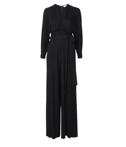 Diane Von Furstenberg Black DVF Aurelia Jumpsuit UK M