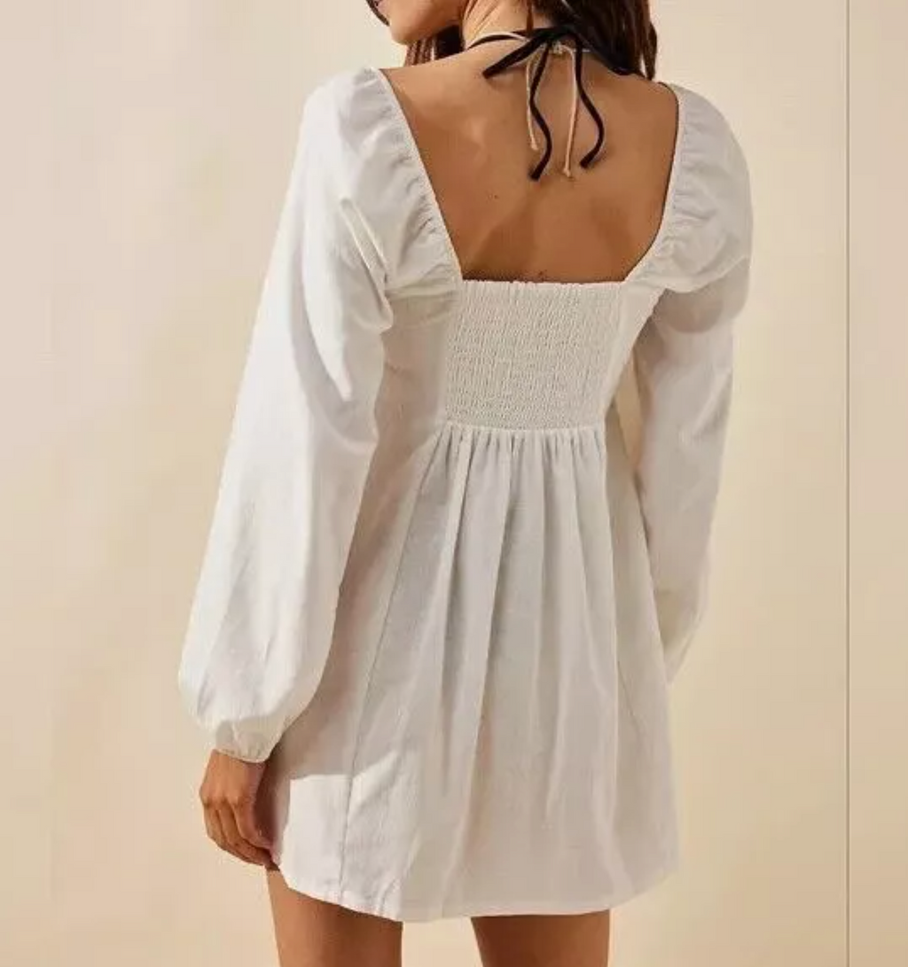 Free People White Forget Me Not Mini Dress UK XS