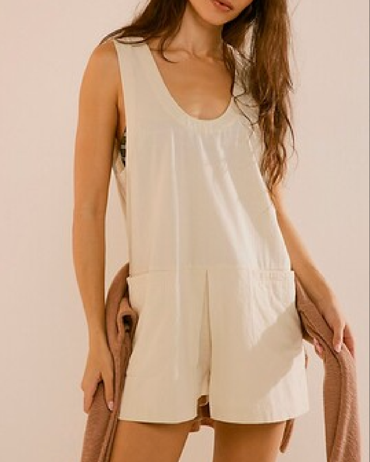 Free People Beige Vista Skort Romper UK S