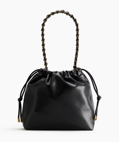 H&M Black Soft Bucket Bag