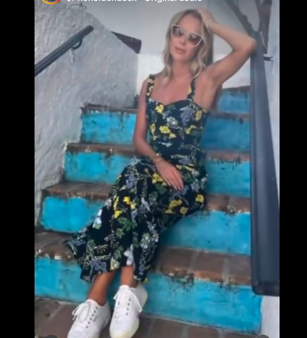 ZARA Black Strappy Floral Midi Dress UK S