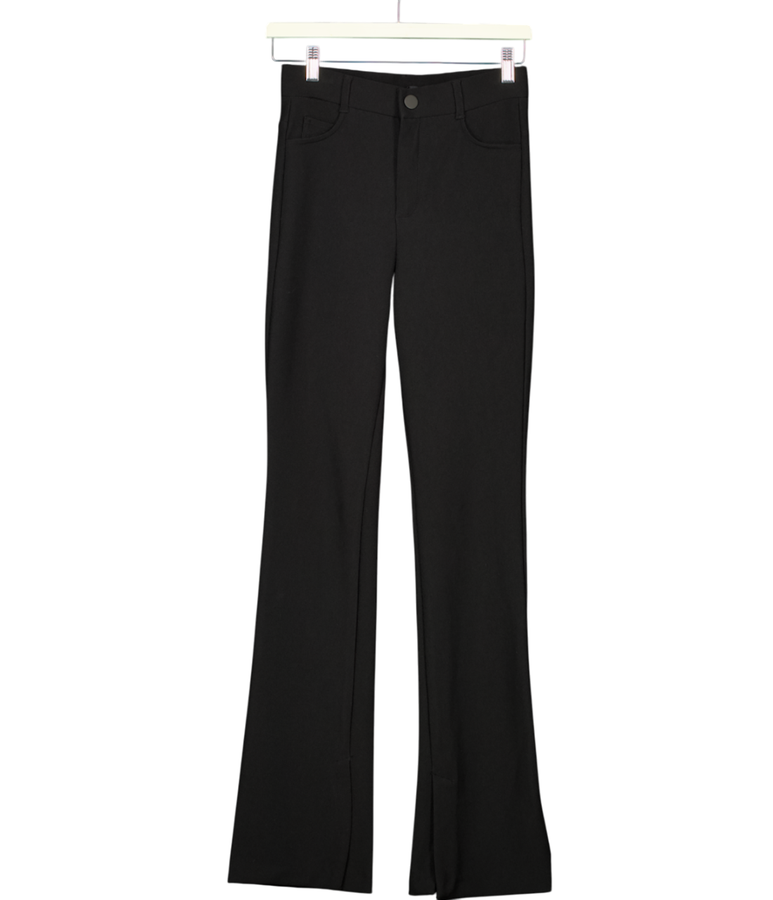 ZARA Black Flared Split Bottom Trousers UK S