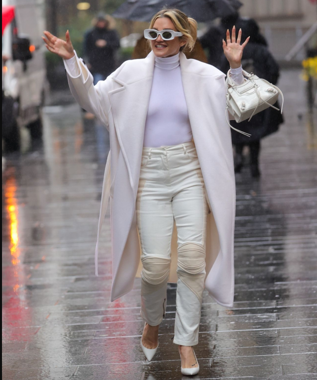 Mimii London White Biker Style Stretch Jeans UK XS