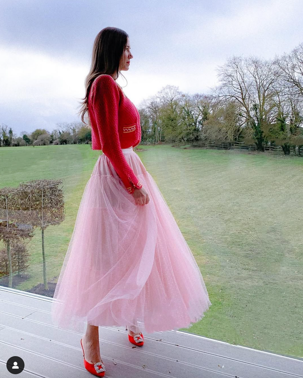 Manolo Blahnik Red Satin Jewel Buckle Hangisi Mules 70mm UK 7 EU 40 👠
