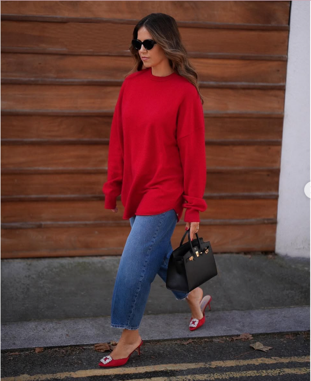 Manolo Blahnik Red Satin Jewel Buckle Hangisi Mules 70mm UK 7 EU 40 👠