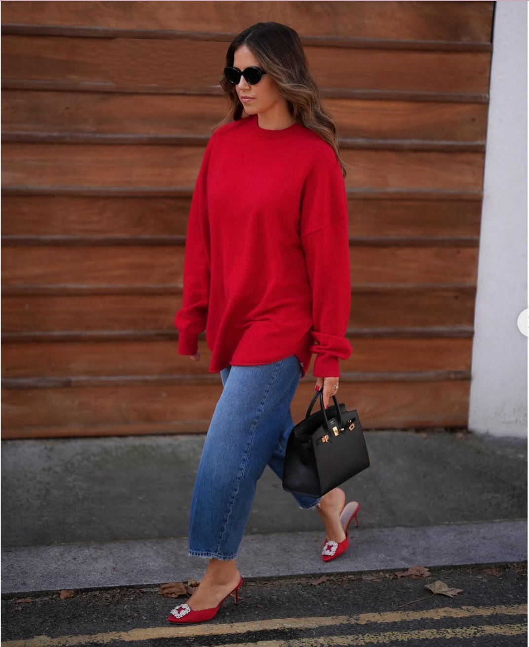 Manolo Blahnik Red Satin Jewel Buckle Hangisi Mules 70mm UK 7 EU 40 👠