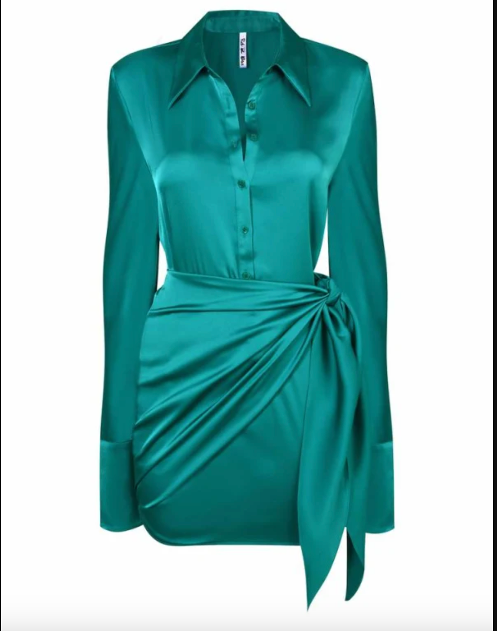 Rat & Boa Green Alanis Shirt Dress UK XS