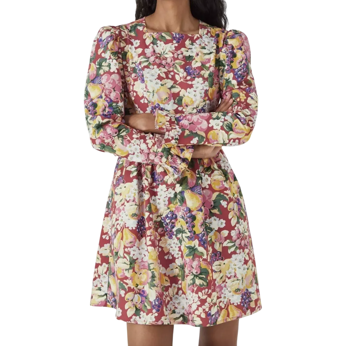 Batsheva x Laura Ashley Red Mini Prarie Dress UK 14